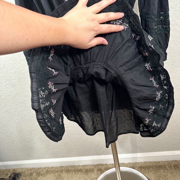 LoveShackFancy Black Pink Smocked Embroidered Dress - Picture 8 of 15